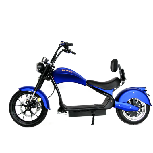 Электрический скутер Ikingi Chopper синий